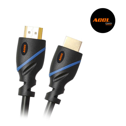 ACCL 8 Feet Gold Plated All-in-One HDMI Cable (Male to Male) - High Speed with Ethernet/Audio Return, Supports 1080P, 3D & 4K@24 Hz