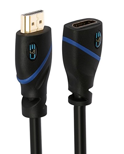 ACCL 12 Feet HDMI High Speed HDMI Extension Cable Male to Female , Supports Ethernet, 3D and Audio Return