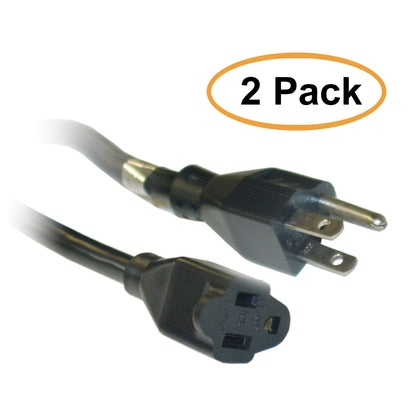 ACCL 25ft NEMA 5-15P to NEMA 5-15R Power Extension Cable, SJT, 14 AWG, 3 Conductor, 15 Amp, Black