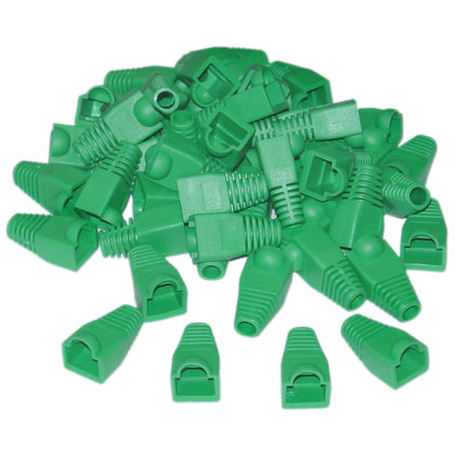 ACCL RJ45 Strain Relief Boots for Cat5, Cat5e & Cat6 cable, [50 Pieces/Pack], Green
